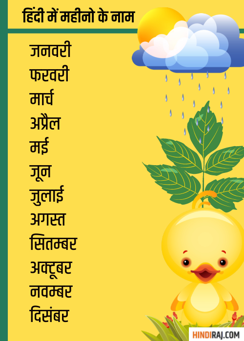 Mahino Ke Naam Hindi
