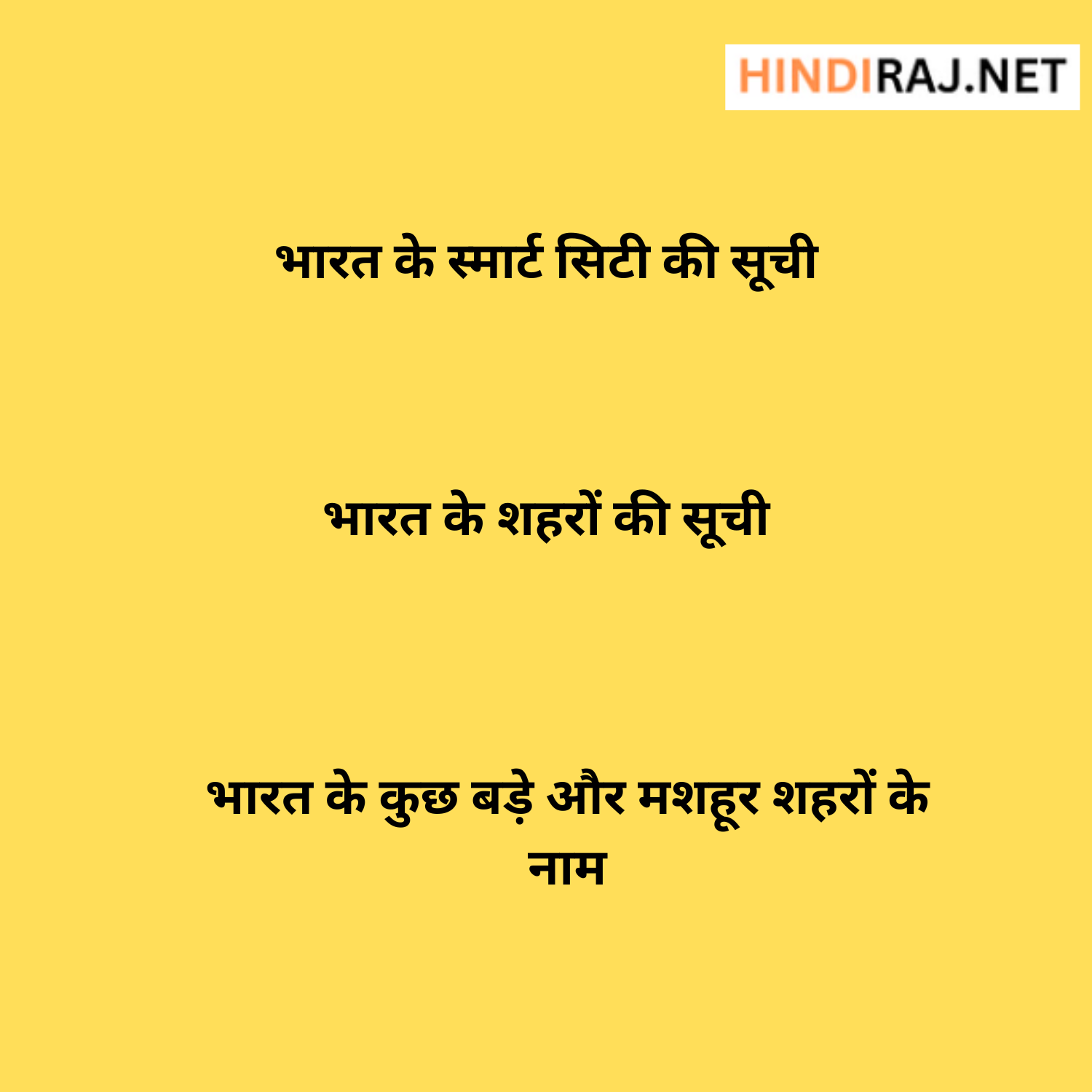Bharat Ke Shaharo Ki Suchi